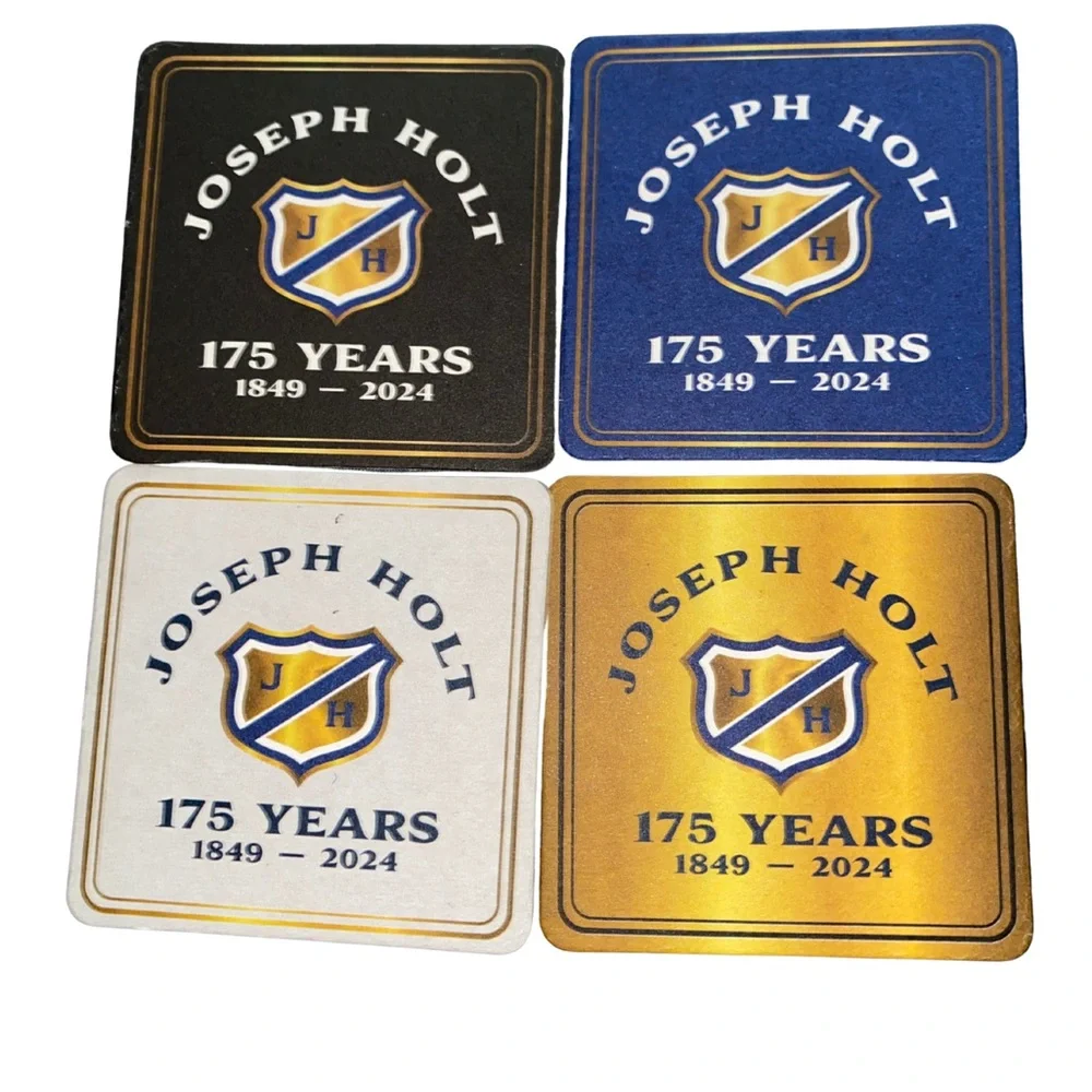 Joseph Holt 175 Years 1849–2024 Beer Mats Coasters Set of 4 Anniversary Edition
